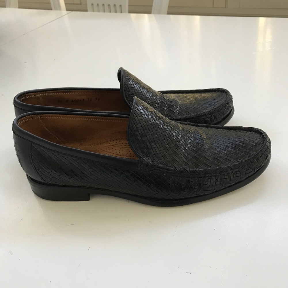 Allen Edmonds Positano 49341 Italy leather woven black men’s loafers 8.5 D